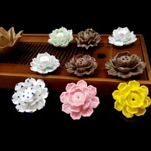 Цзиндэчжэнь керамический Лотос ладан держатель буддистские благовония сиденье