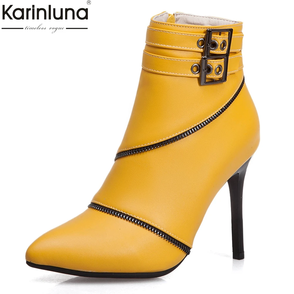 

Hot Dropship BIG Size 35-50 Thin High Heels party Shoes Woman Boots Female Zipper Ankle Boots Woman Shoes women