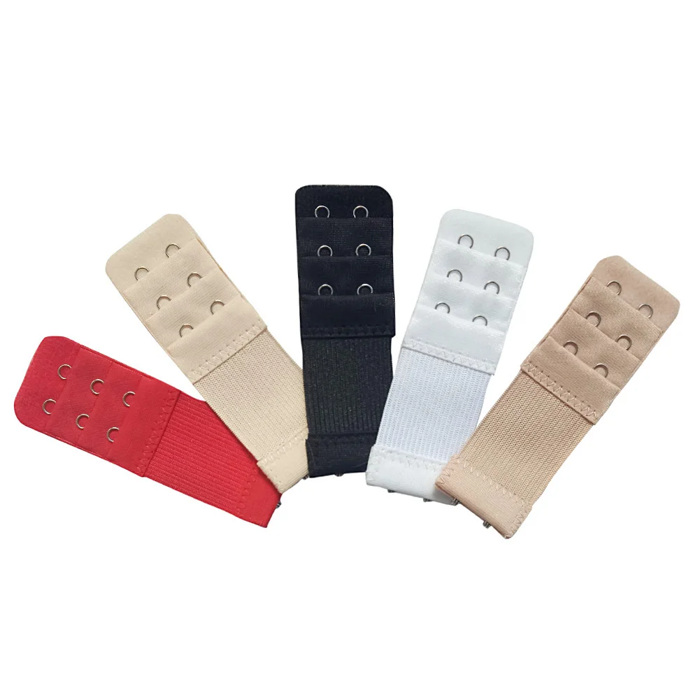 Buy 5 Pcs/Lot Women Bra Extender 2 Hook 3 Row Ladies Soft Bra Extension Strap