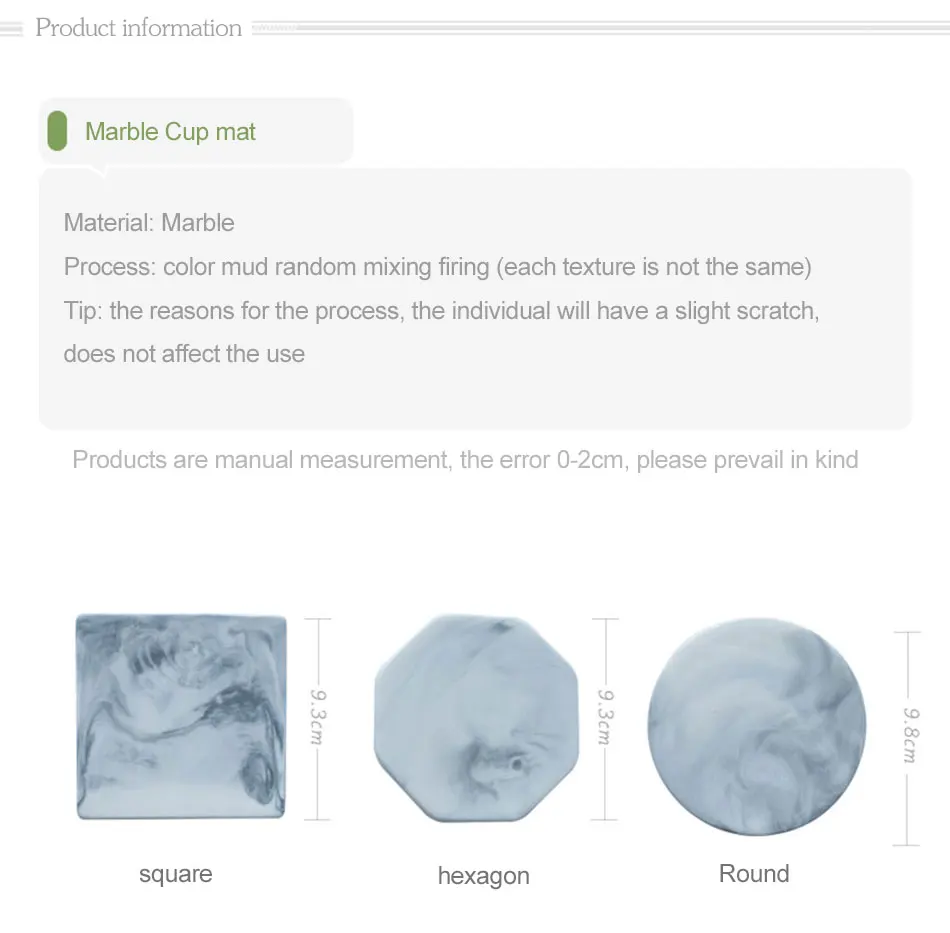 Европейский мраморный узор, керамическая подставка для напитков, коврик для кофейной чашки, чайный коврик, обеденный жесткий стол, подстилки, украшение стола, аксессуары