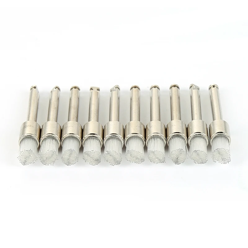 Murah Y   W   F 100 Pcs Lab Gigi Nilon Kait Datar Kecil Polishing Polisher Profilaksis Kuas Dokter Gigi Produk 0.2 CM Kepala Sikat dengan Kotak