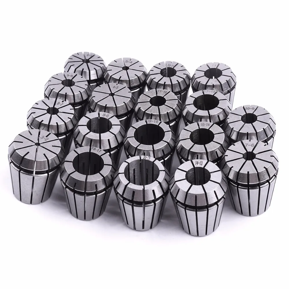 

9Pcs/Set ER32 Spring Collet Chucks clamping size 4mm-20mm diameter 32mm length 40mm High precision Chucks For CNC Milling Tools