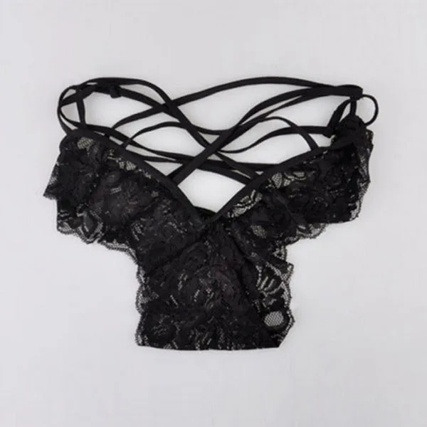 Женское сексуальное женское белье-бандаж кружевное нижнее белье Babydoll Пижама стринги комплект с бюстгальтером - Цвет: Черный