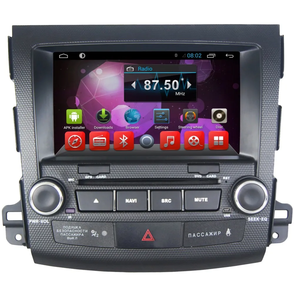 Perfect 8" HD Quad Core Android 6.0 Car DVD Radio GPS Navigation Player for Mitsubishi Outlander 2006 2007 2008 2009 2010 2011 2012 1