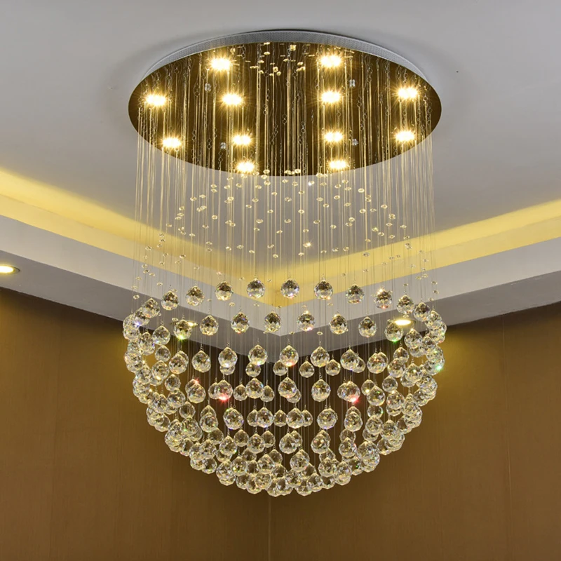 

Spherical Retro Modern Crystal Lustre Ceiling Lights Gu10 Plafonnier Led Ceiling Lamp For Living Room Bedroom Restaurant Hotel