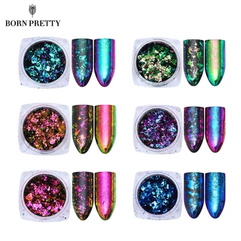 

1 Box Irregular Chameleon Nail Sequins Glitter Colorful Flakies Powder Paillette Nail Art Decoration