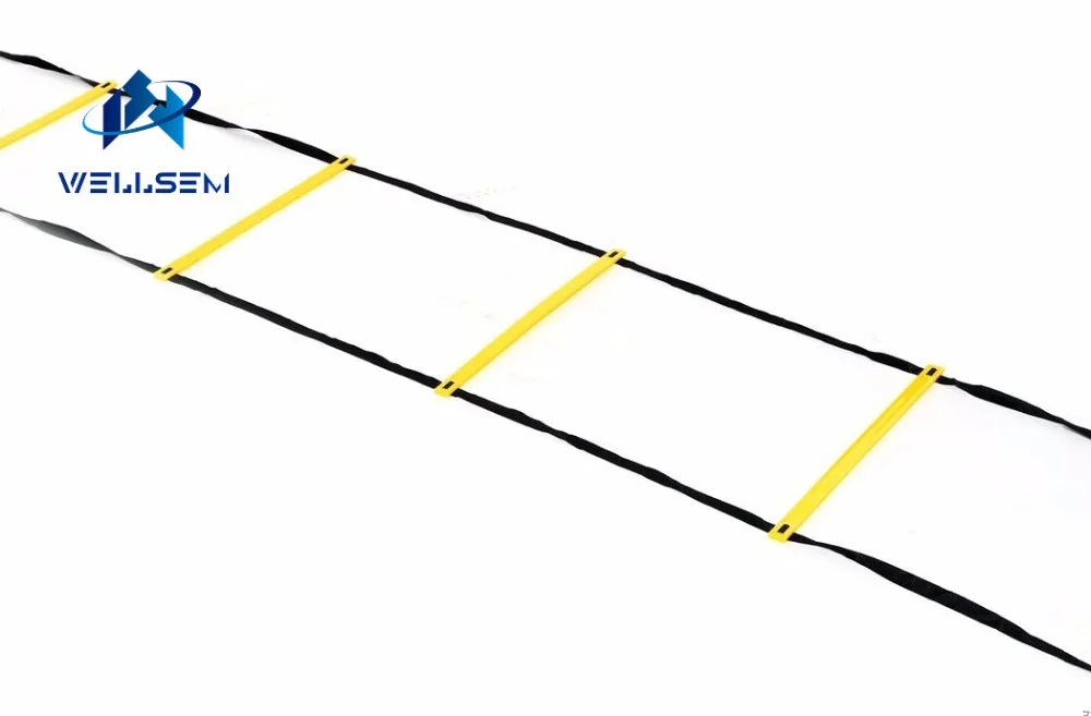 10 шт./партия, 7 м(23 фута)* 13 rungs для футбола и бега, тренировочная скорость ловкость, лестница+ сумка для переноски, фитнес-лестница, тренажер