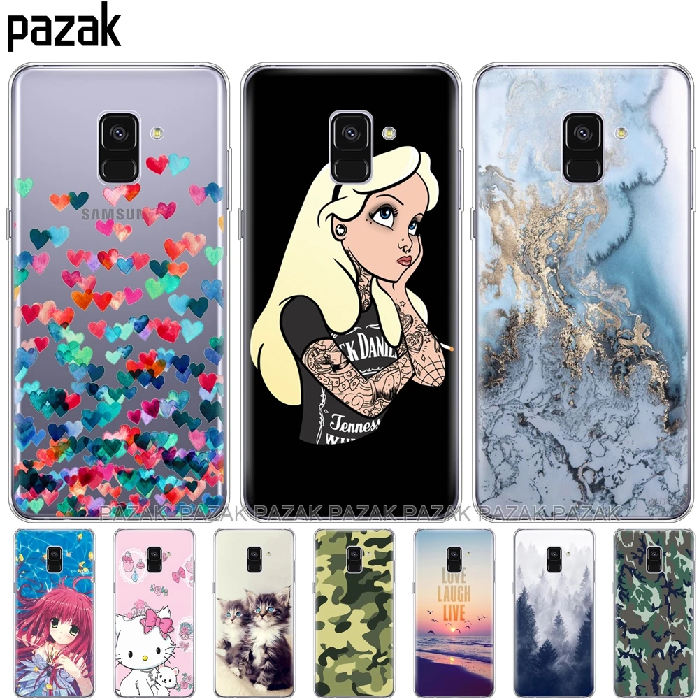 

Silicone phone Case For Samsung Galaxy A8 2018 A530 A530F silicon Cover For Samsung A8 Plus 2018 A730 A730F Clear Cases pop