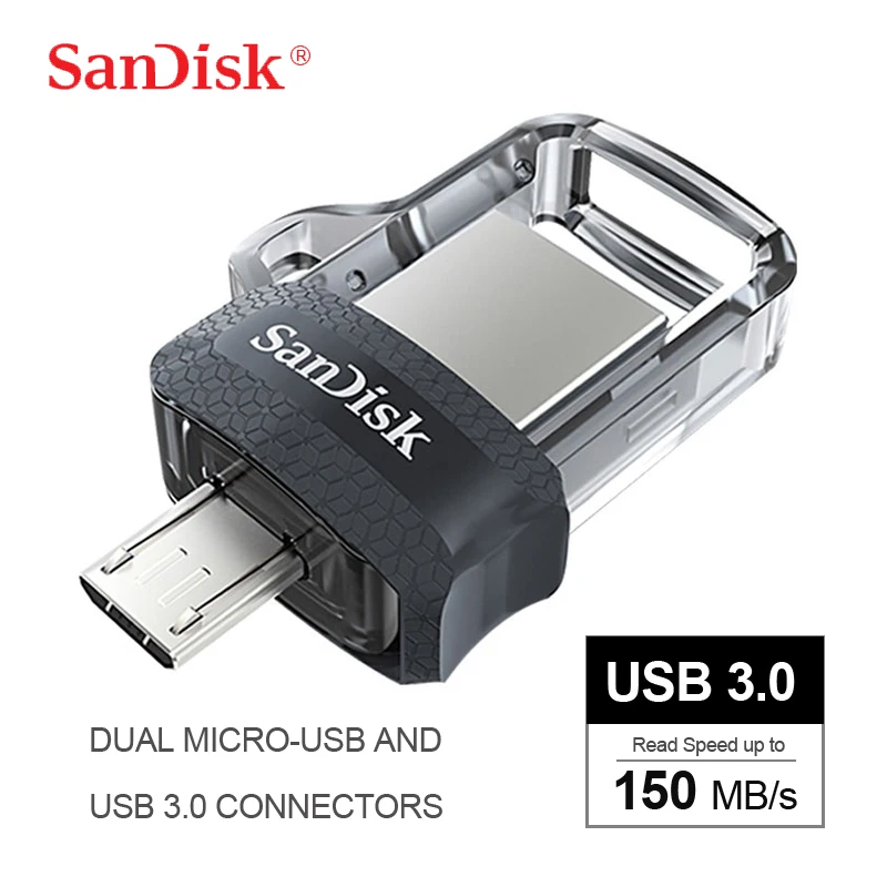 SanDisk OTG USB 3.0 флеш-накопитель 3 0 256 ГБ 128 64 32 150 м/с | Компьютеры и офис