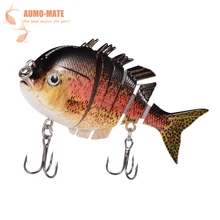 Fishing Wobblers Lifelike 6 Segment Isca Artificial 3D Fish Fishing Lure Pesca Bait Swimbait Crankbait Hard Bait Fishing Tackle