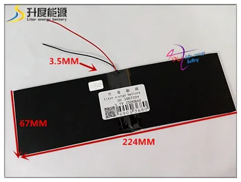 

3.7V 7500mAH 3567224 ( polymer lithium ion / Li-ion battery ) for tablet pc 10 Hero Quad core