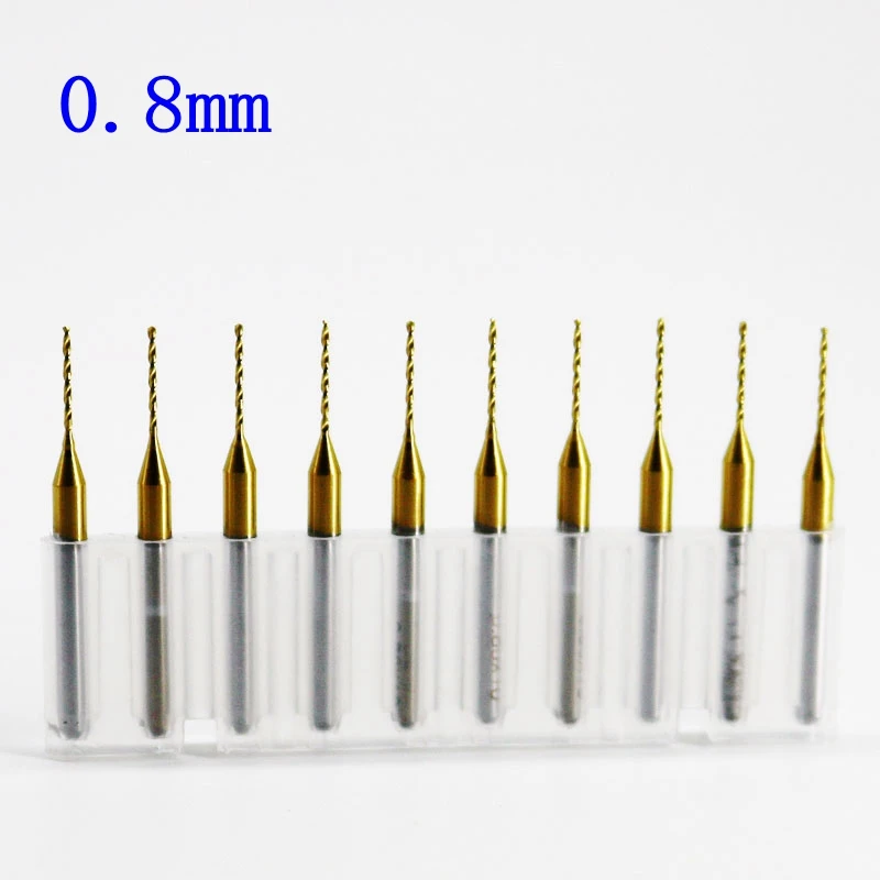 Router Tools 10pcs 0.8mm Import Carbide PCB Bit, Printed Circuit Board