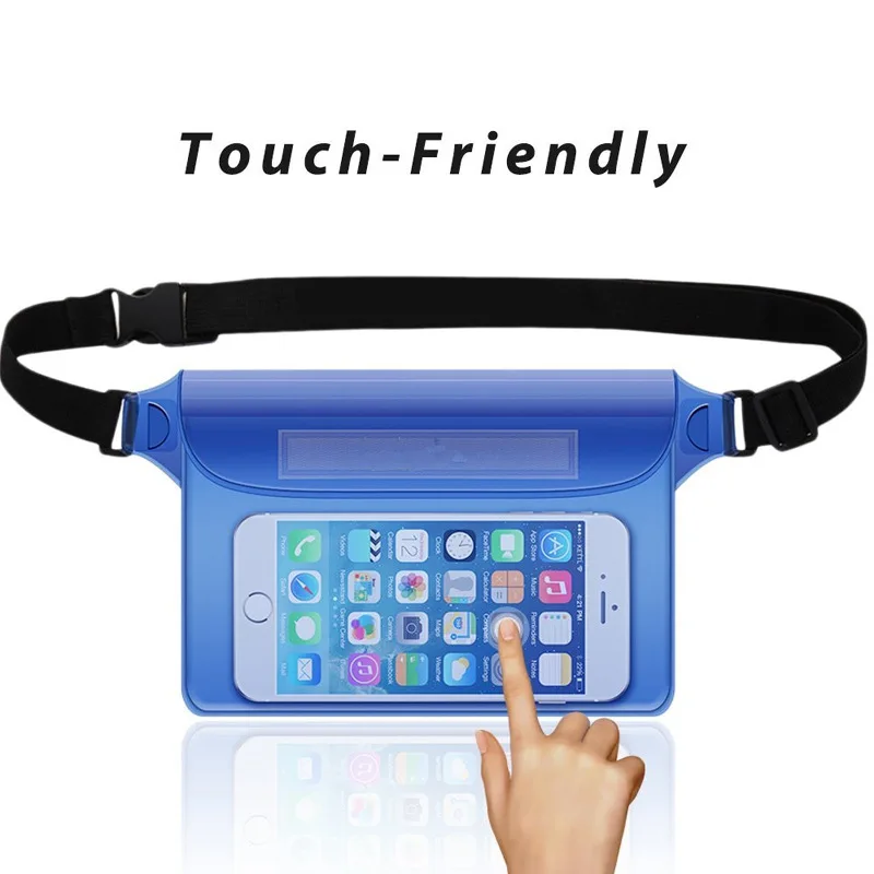 

Waterproof sports bag PVC material Waterproof drift diving bag dry shoulder bag water bag Beach for iphone protection pocket B05