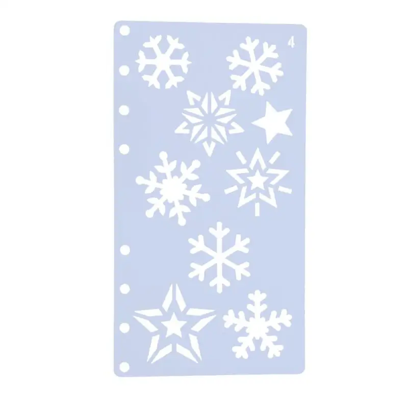 

Snowflake Style Plastic Hollow Stencils Fashionable A6 Page Template DIY Photo Album Drawing Painting Ruler Tool School Supplies