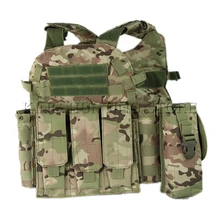 Морской пехоты США камуфляжная, с расцветкой мультикам черный Тан Зеленый тактический жилет облегченная модульная система переноски снаряжения для страйкбола, камуфляжного окраса штурма Перевозчик жилет
