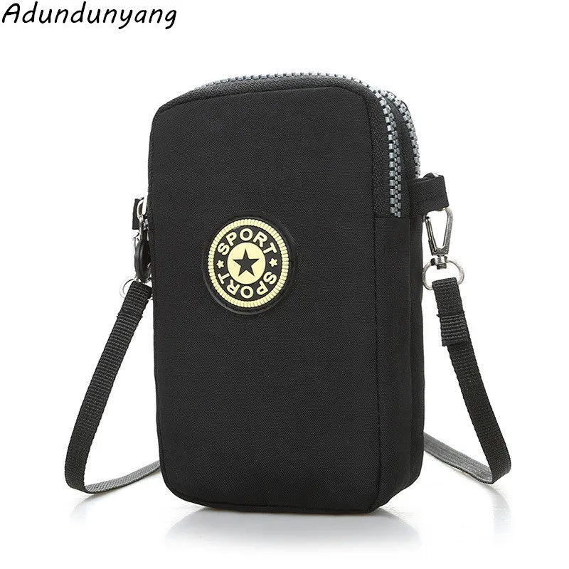 2018 Mini Shoulder Bag Phone Bag Female Double Zipper canvas Women Crossbody Messenger Bag coin ...