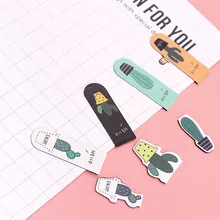 Kawaii милый кактус мягкая Закладка на магните бумага клип наклейки на холодильник закладки "растения" для школы офиса поставки Escolar Papelaria