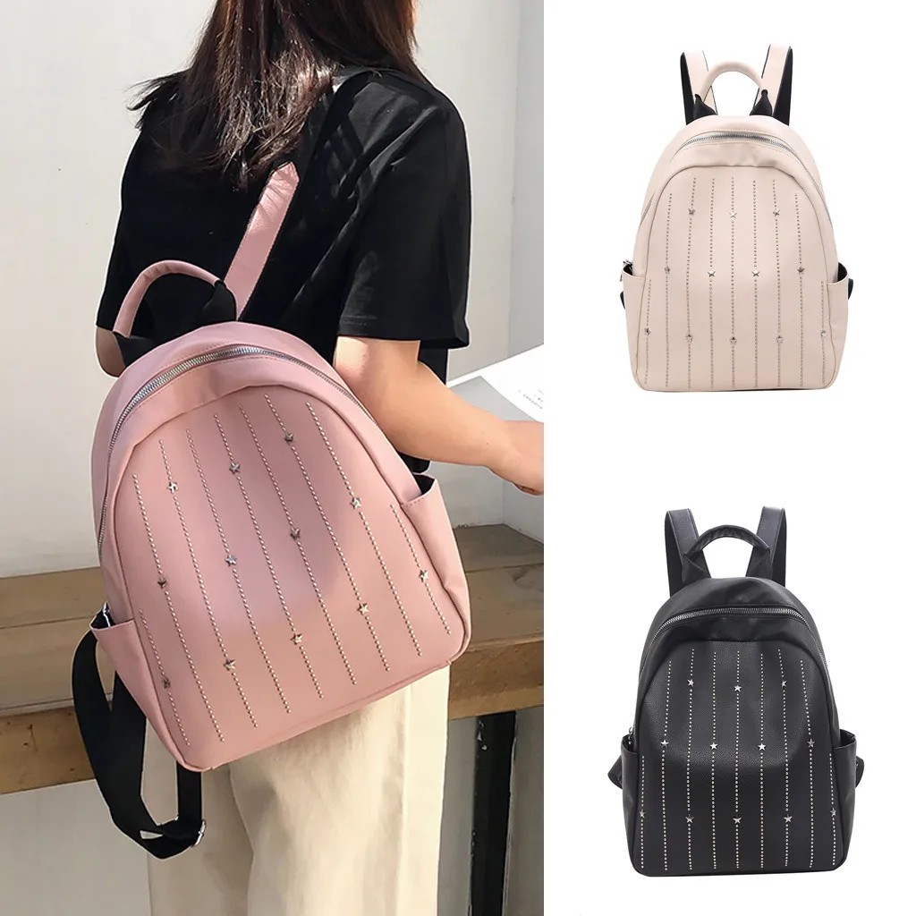 

2019 ISHOWTIENDA Brand new style New Designer Fashion Women Backpack Stars Soft Multi-Function Small Backpack high quality sale
