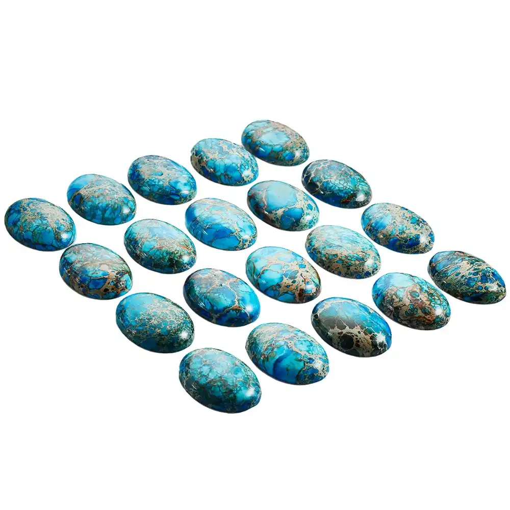 20/" 2 Rows Blue Sea Sediment Imperial Jasper Top drilled Stick Necklace