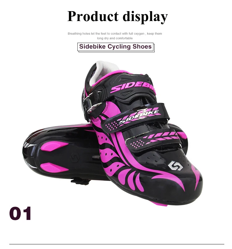 Sidebike/Обувь для велоспорта, обувь для шоссейного велосипеда, женские кроссовки для гонок, для взрослых, профессиональная, Спортивная, дышащая, Ультралегкая, 460 г, Размеры 35-39
