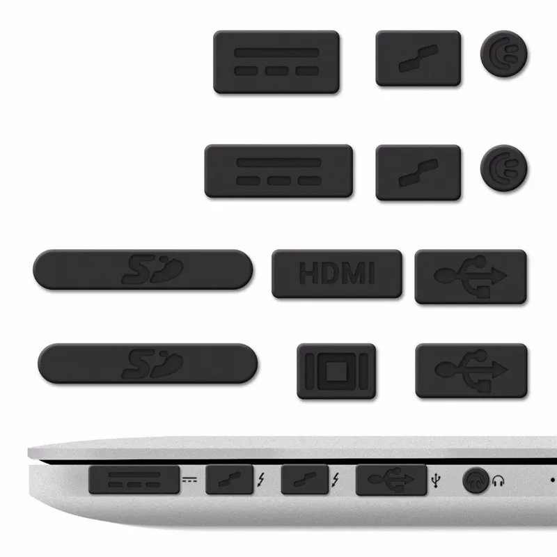12 шт. силиконовые противопылевые заглушки набор защиты для Apple MacBook Pro 13 15 retina/Air 11 13 ноутбук Пылезащитная заглушка порты чехол Cvoer