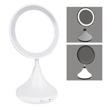 

New Design Simple LED Table Lamp Makeup Mirror for Cosmetic Tool Desktop Mirror With USB Line and Manual For Girl Gift