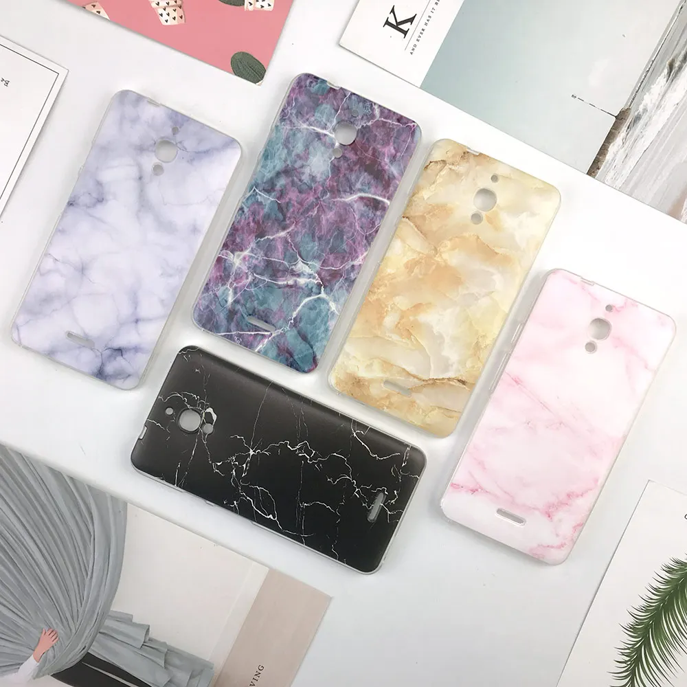 Текстура гранита чехол для телефона из мрамора Alcatel Idol Мягкий защитный 3G 4G U5 HD A2 A3