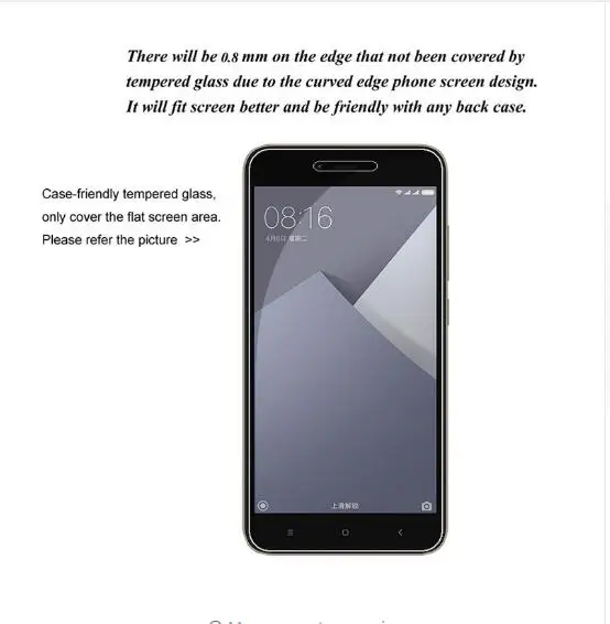 2 Упак. 2.5D Закаленное стекло для Xiaomi Redmi Примечание 5A Защитное экрана 9H Защитная