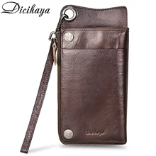 DICIHAYA мужской кошелек клатч из натуральной кожи брендовый кошелек мужской мобильный телефон высокой емкости клатч дли