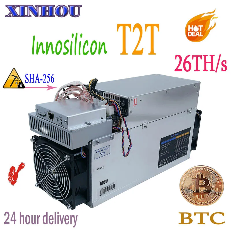 BTC МПБ Шахтер Asic Bitcoin шахтера Innosilicon T2T 26TH/S с Питание лучше чем Antminer S9 S11 T15 WhatsMiner M3 M3x M10