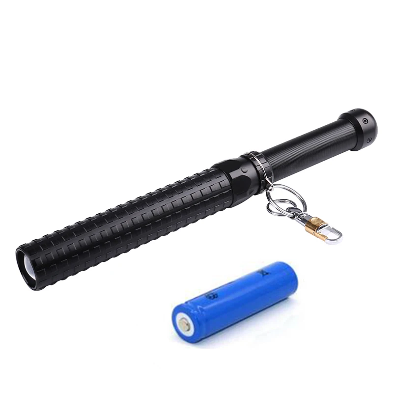 

Telescopic Baton Self Defense Flashlight Cree Q5 Waterproof Led Lantern Police Patrol Stick For Personal Self-defense Camping