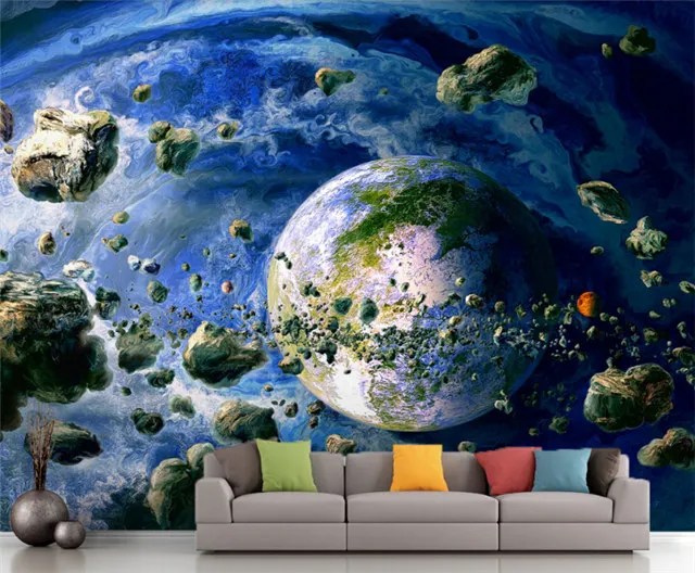Beibehang Планета Земля Марс papel де parede 3d фото обои для гостиной настенной бумаги Диван ТВ фон папье peint - Цвет: 14