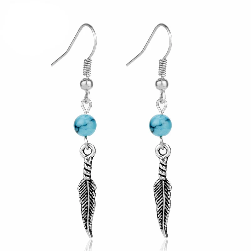 

Bohemian Feather Feather Drop Earrings for Women Female Fashion Jewelry Dangle Earring