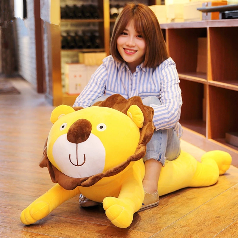 Dorimytrader Cute Cartoon Lion Plush Toy Giant Stuffed Soft Anime Lions Doll Pillow for Children Gift Deco 100cm 120cm DY50510 Dorimytrader Cute Cartoon Lion Plush Toy Giant Stuffed Soft Anime Lions Doll Pillow for Children Gift Deco 100cm 120cm DY50510