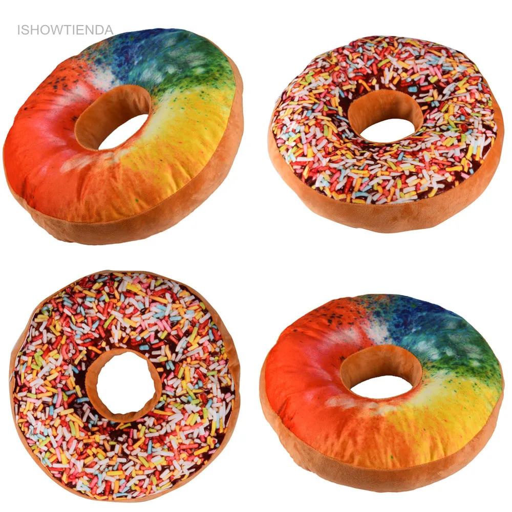 ISHOWTIENDA New Style 38*38*7.5cm Doughnut Shaped Ring Plush Soft