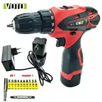 16.8V VOTO electric Drill Screwdriver Power Tools Carbon Mini Drill double speed lithium 2batterries Cordless battery drill