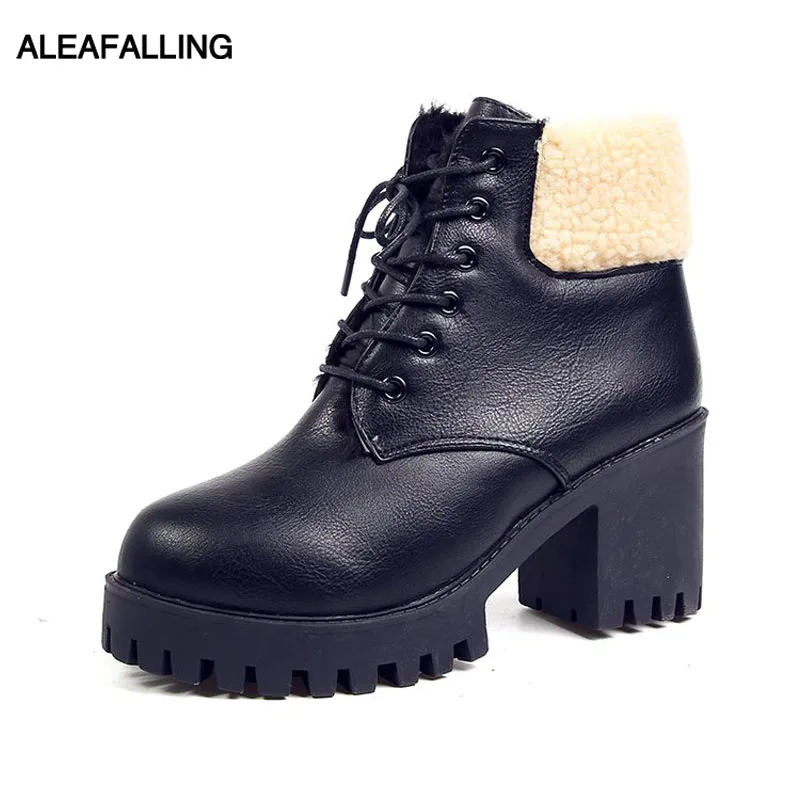 

Aleafalling Snow Boots Warm Mature Women Shoes Botas Female Womens Ankle Fashion Boots Work Boots Lady's Outdoor Shoes WBT372