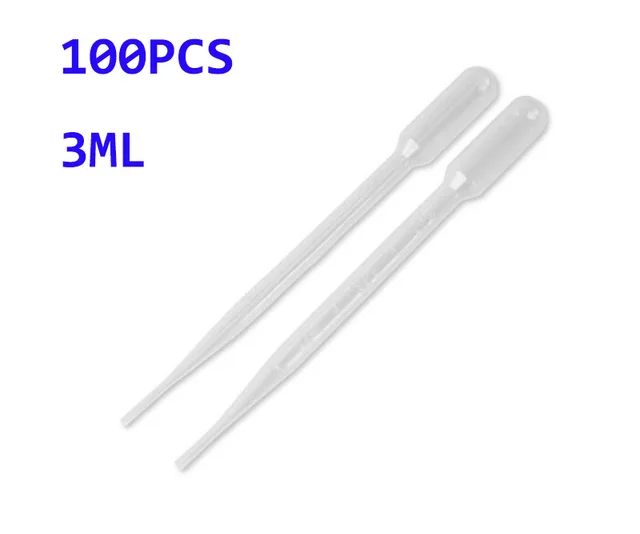 100PCS/Lot 3ML Transparent Pipettes Disposable safe Plastic Eye Dropper