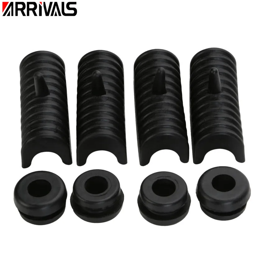 Black Rubber Grommet Support Cushion Hard Saddlebag For Harley Road King Electra Glide