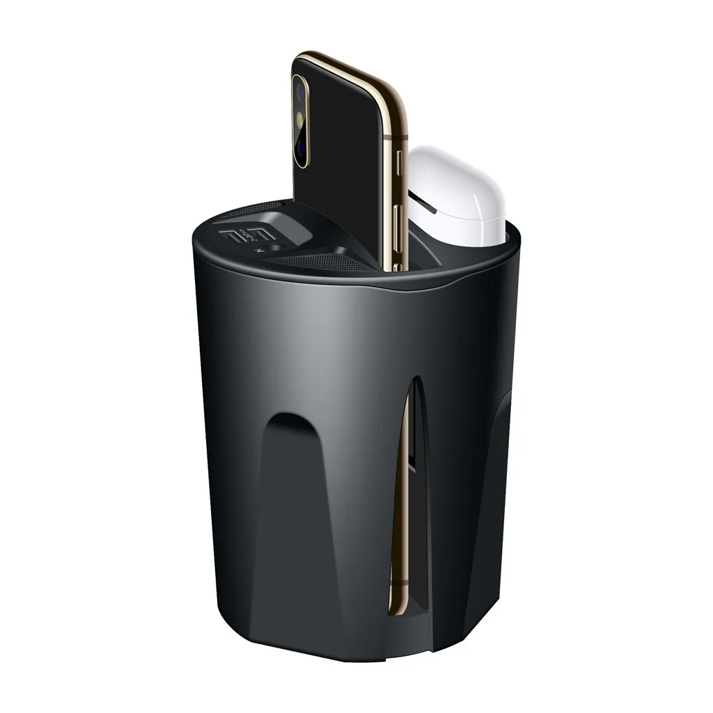 10 Вт автомобильный Беспроводной Зарядное устройство чашка с USB Выход адаптер 4-в-1 для iphonexs/XR/XS Max Airpods 2th SAMSUNG Galaxy S9/S8/S7 Note8/Note5 край