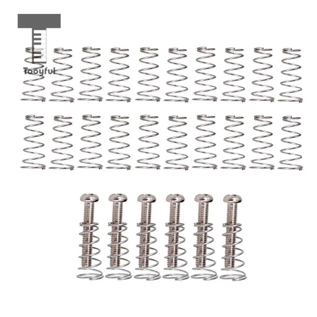  Iron Guitar Bridge Tailpiece With Mounting Screws Guitar Pickup Mounting Springs for Electric Guitar Bass Parts Silver
