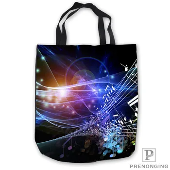 

Custom Canvas music-notesTote Shoulder Shopping Bag Casual Beach HandBag Daily Use Foldable Canvas #180713-03-3