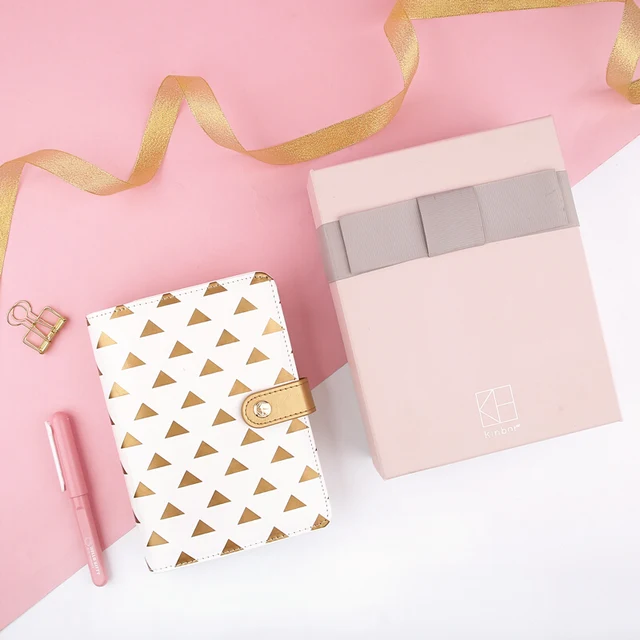 gift box leather notebook set 13 accessories spiral 6 ring binder gifts planner