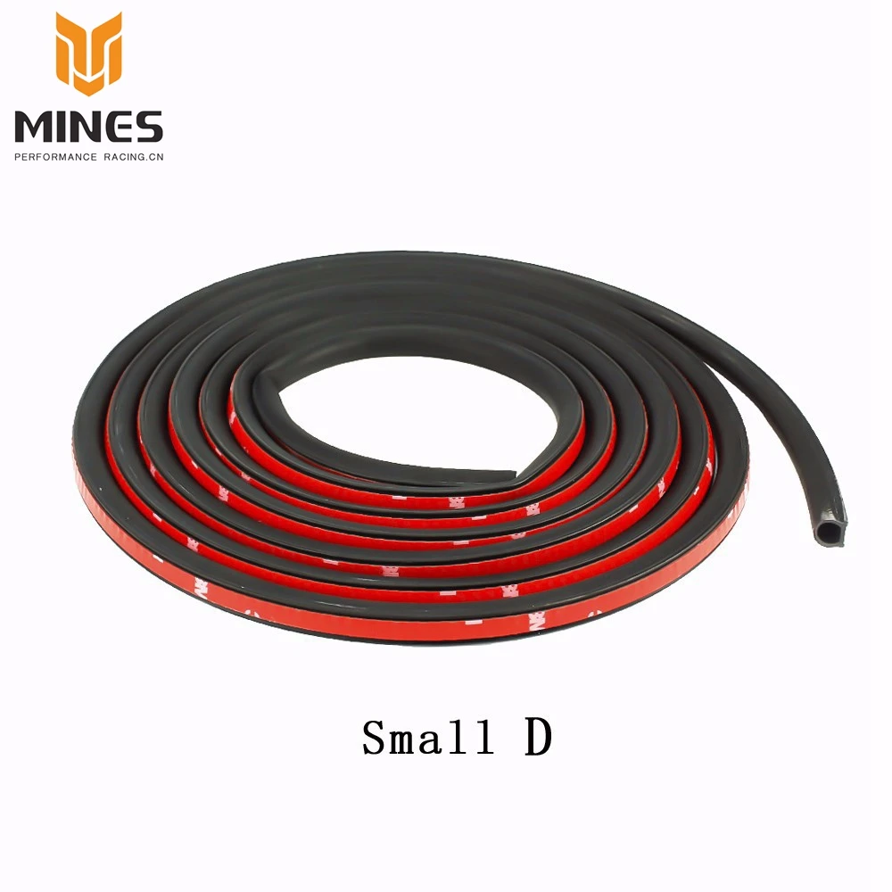 CNSPEED 1M/PCS Small D Car Door Seal Rubber Waterproof Trim Sound