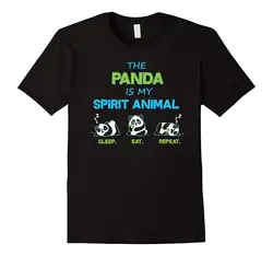 Смешная панда душевая рубашка, сна съесть Повторите панк Kawaii Для женщин футболка футболки бренда среднего возраста 2018 жаркое лето
