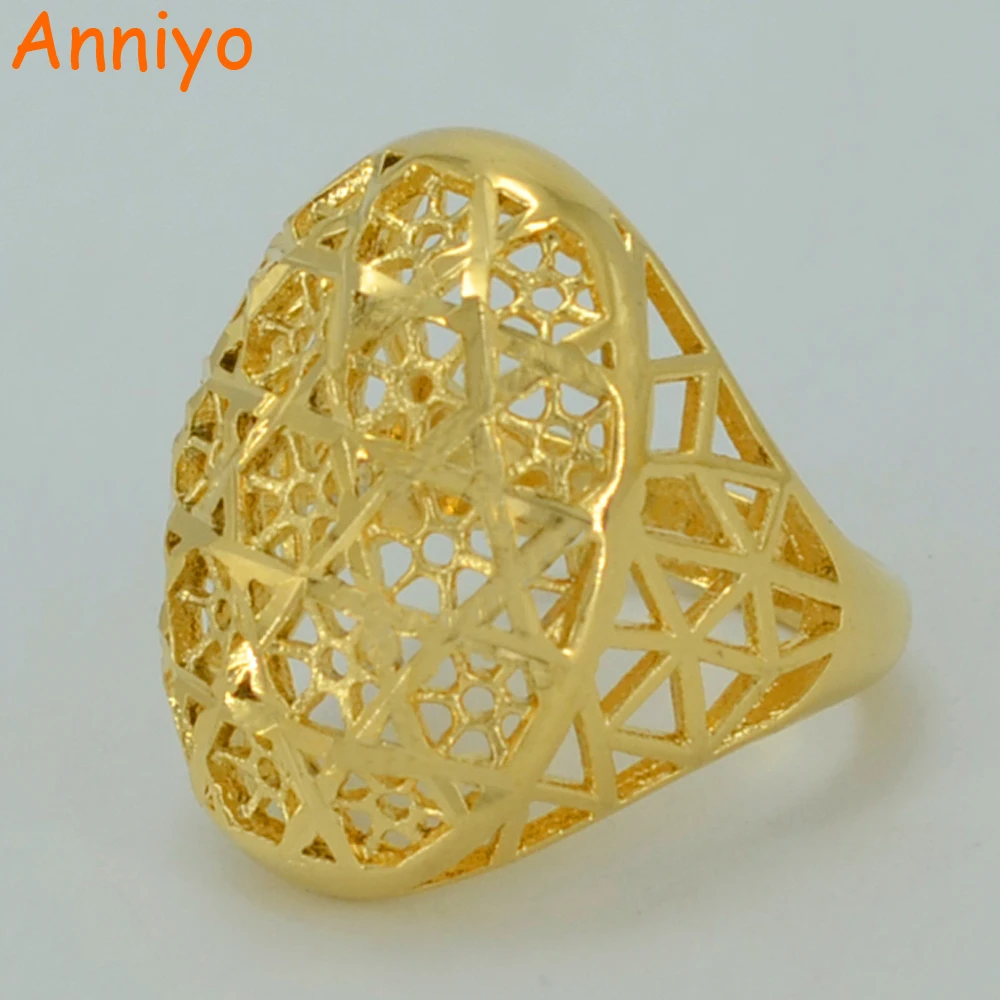 Женское кольцо Anniyo золотистое эфиопское обручальное кольцо/арабские