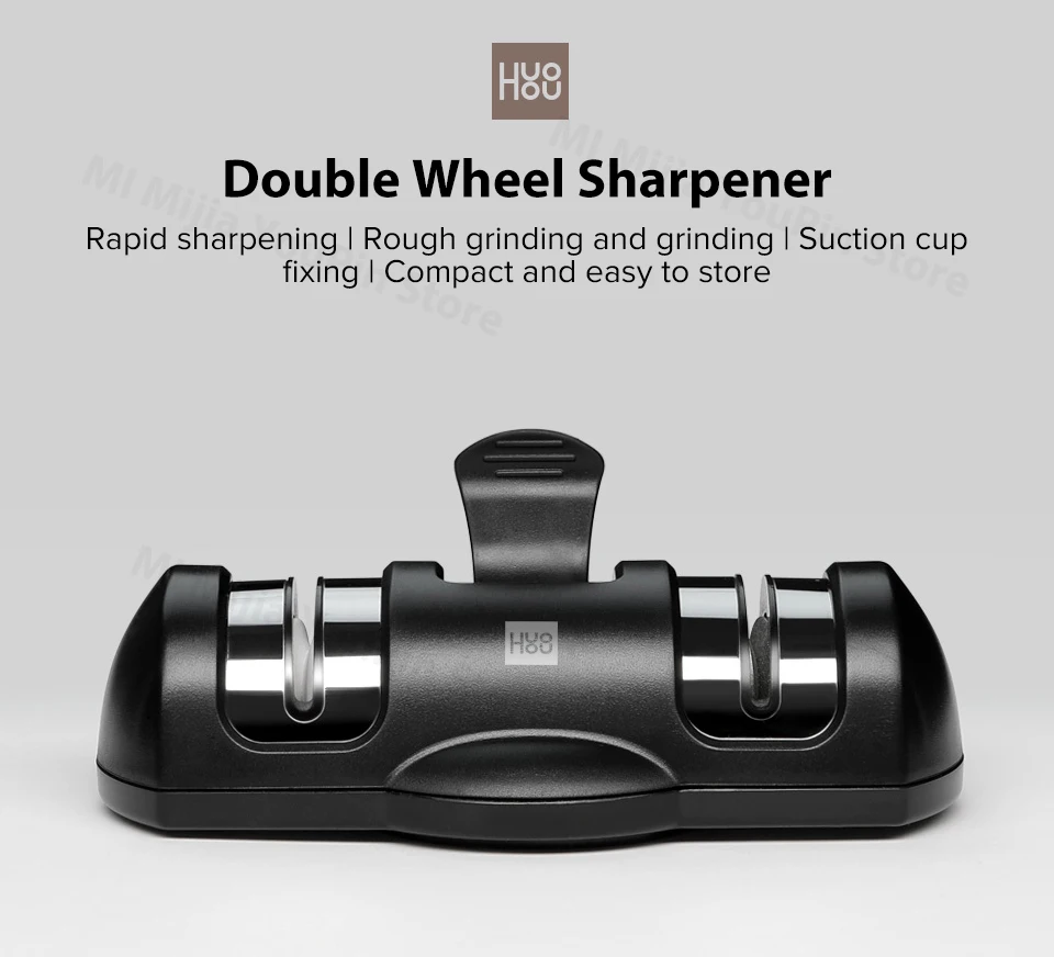 Xiaomi Mijia Huohou Knife Sharpener 2 Stages Kitchen Sharpening Stone Grinder knives Whetstone Sharpener Tool for Kitchen Knife (1)