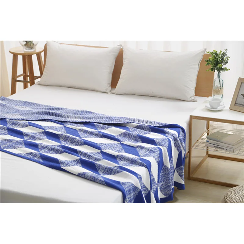 

Knitted Blankets and Bedspread of Cotton Plaids on the Beds Cover Plaid Blanket for Decorative Sofa Mantas Linens Cobertores