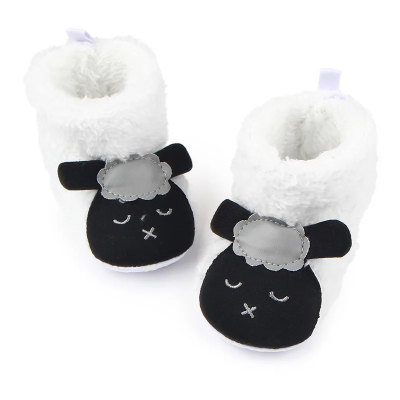 TongYouYuan/зимняя теплая обувь для мальчика; вязаные свитера для малышей; сапоги для маленьких девочек; От 0 до 1 года обувь для маленьких мальчиков - Цвет: Black