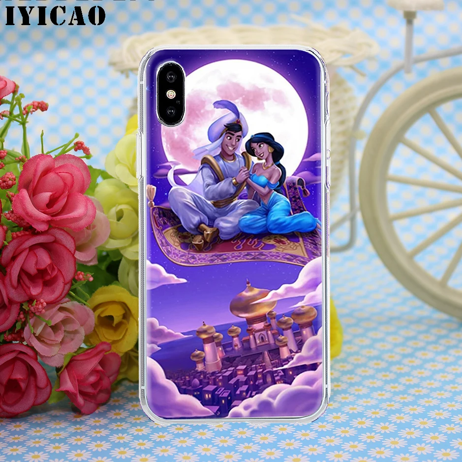 Жесткий чехол IYICAO Aladdin с мультяшным рисунком для Iphone 4 4s 5 5S Se 6 7 7plus 8 8Plus X XS MAX XR 6s Plus 11 pro max - Цвет: 4